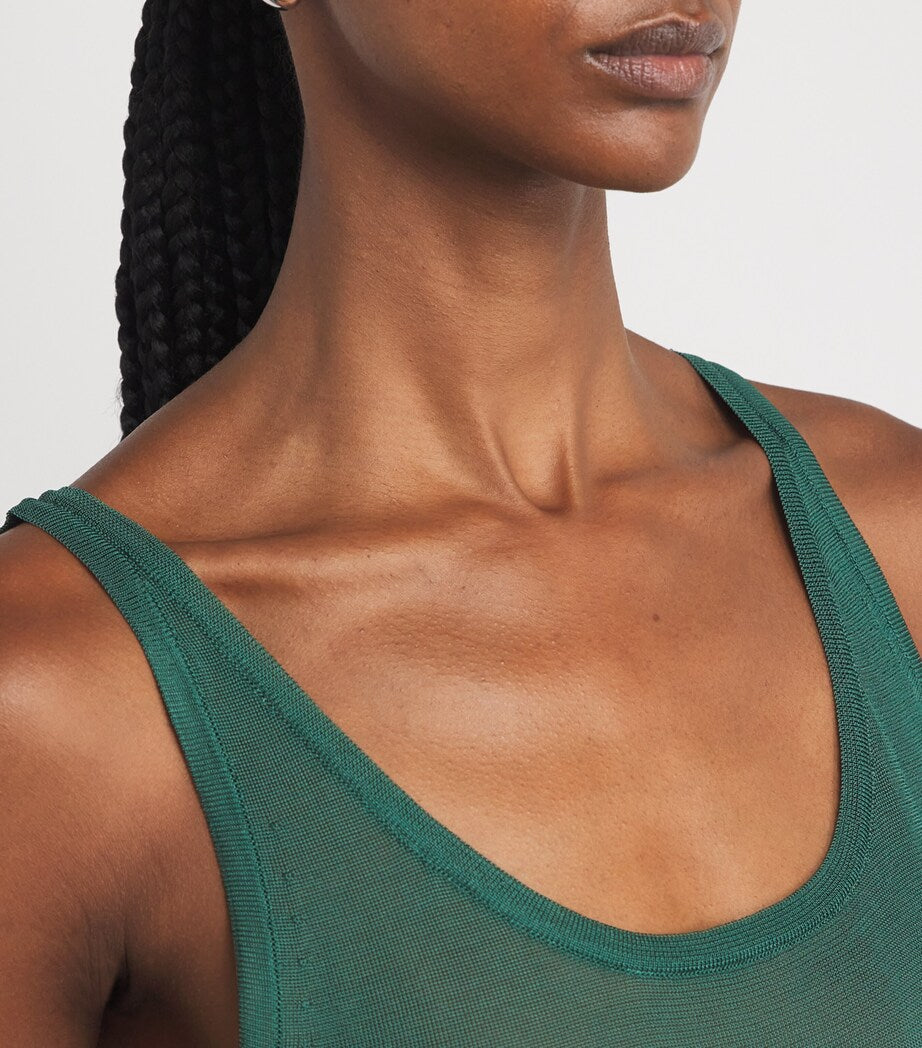 Green Knitted Tank Top