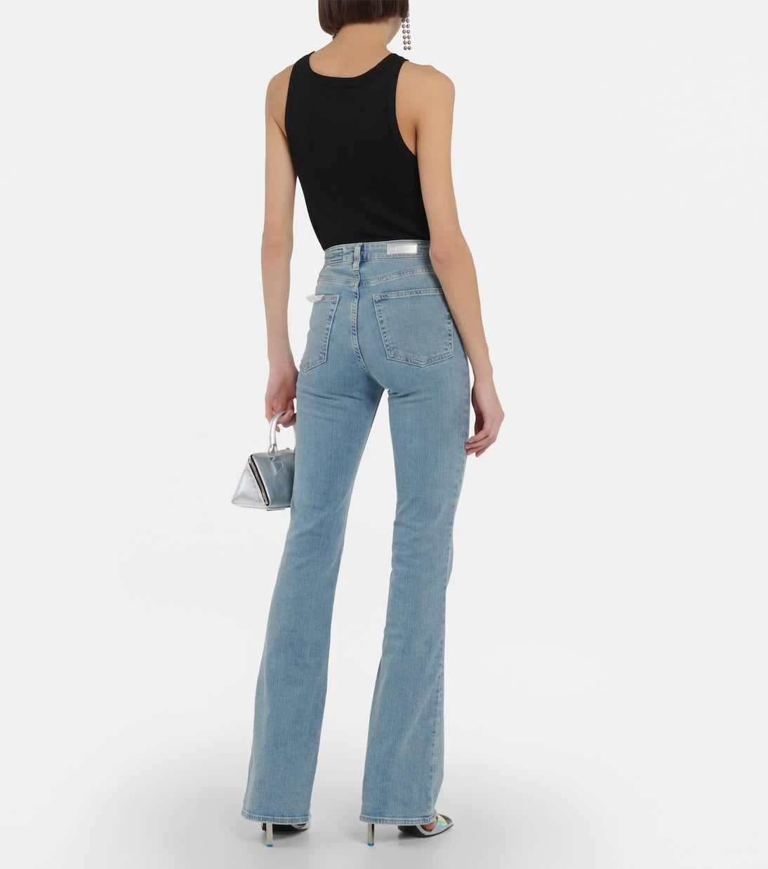 AG Jeans - بنطلون جينز باتي واسع بقصة عالية الخصر