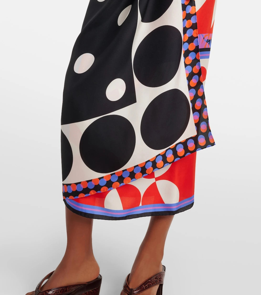 Dries Van Noten - Printed silk wrap skirt