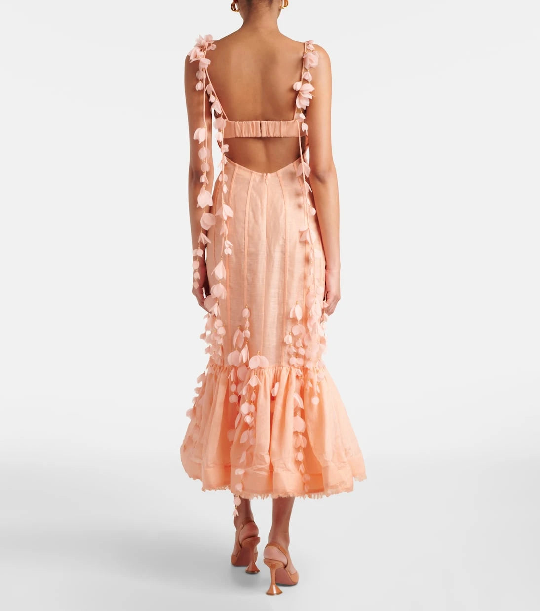 Zimmermann - Dawning linen and silk midi dress