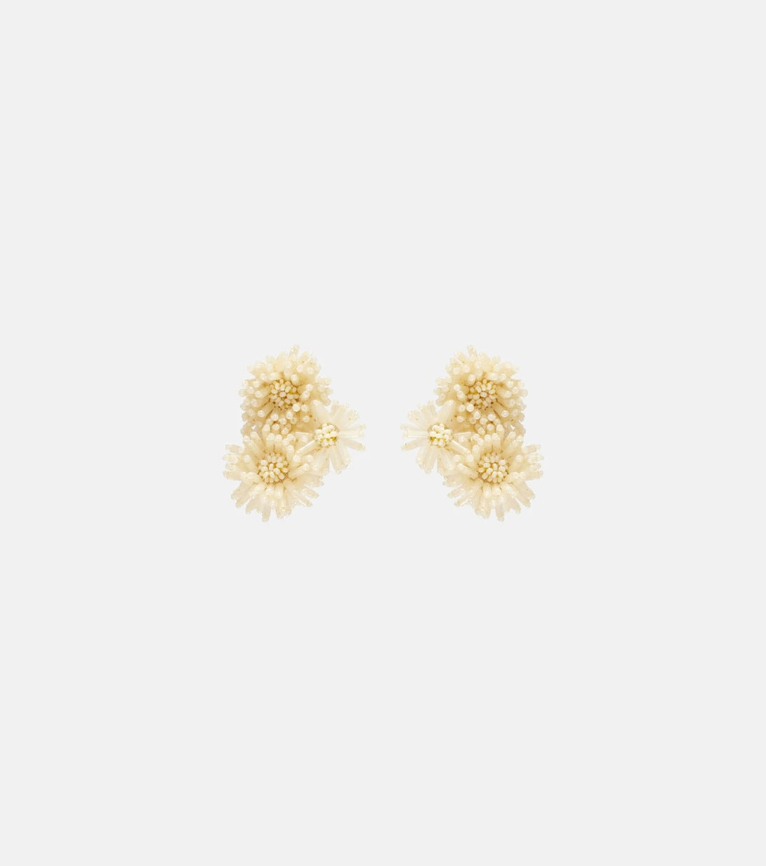 Oscar de la Renta - Pompom beaded clip-on earrings