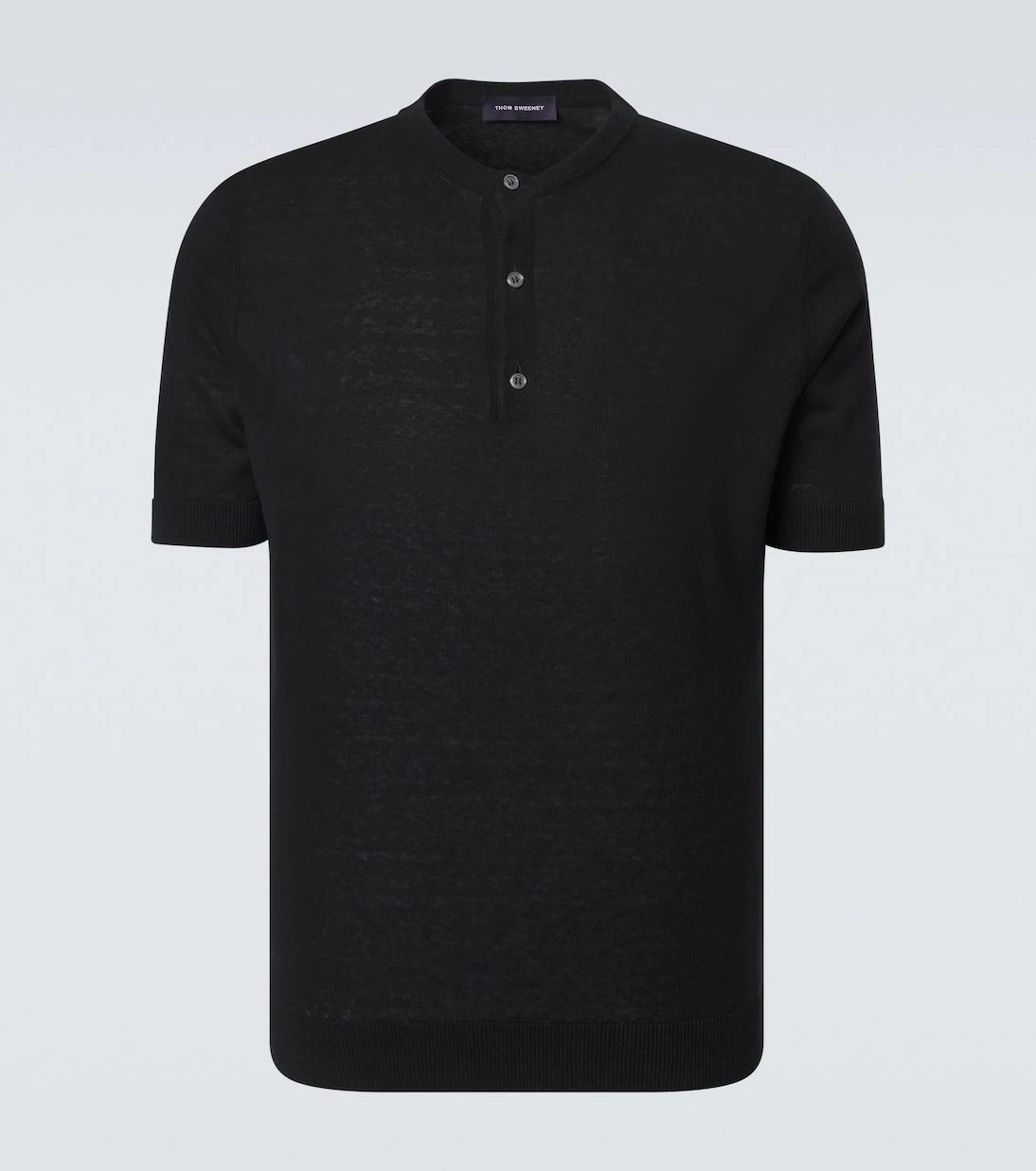Thom Sweeney - Silk and linen Henley shirt