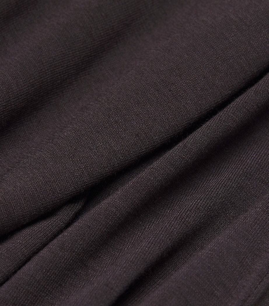 Skims Burgundy Sheer Modal Off-The-Shoulder Top