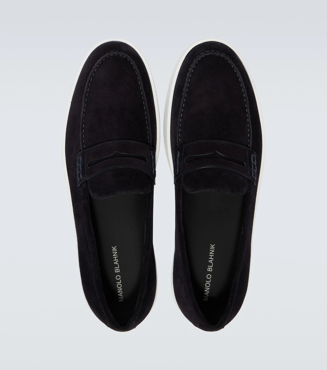 Manolo Blahnik - Ellis suede penny loafers