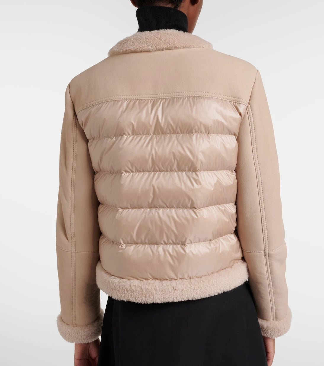 Moncler - Buis shearling-lined suede down jacket