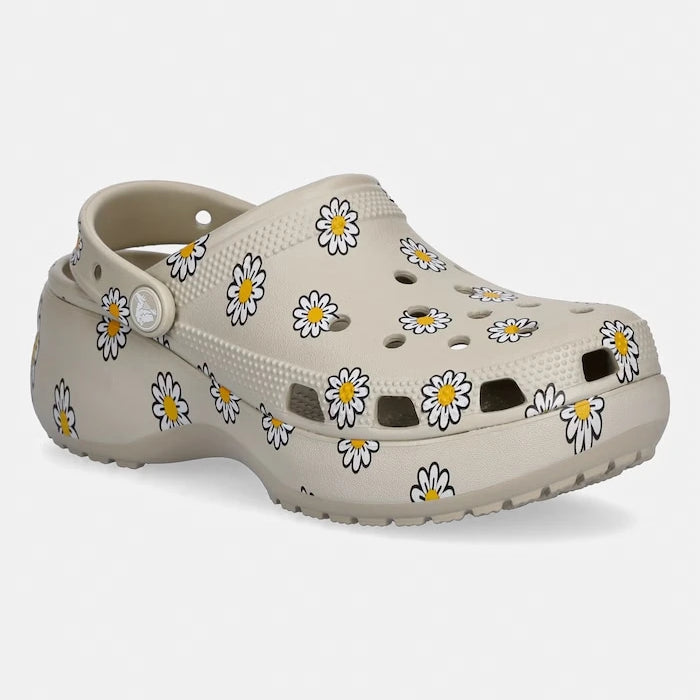 Crocs kadın platformlu terlik ayakkabı Classic Platform Floral Clog