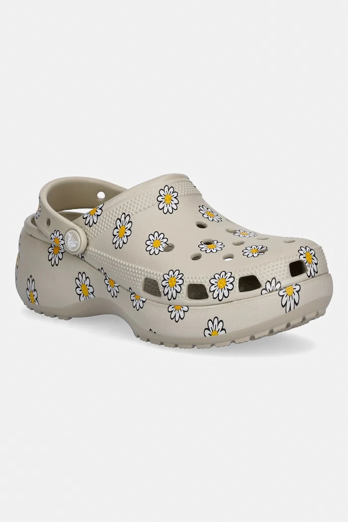 Crocs kadın platformlu terlik ayakkabı Classic Platform Floral Clog