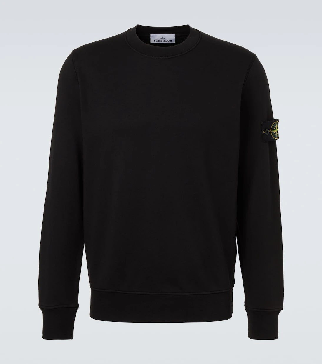 Stone Island - سويت شيرت قطني بقلنسوة بوصلة