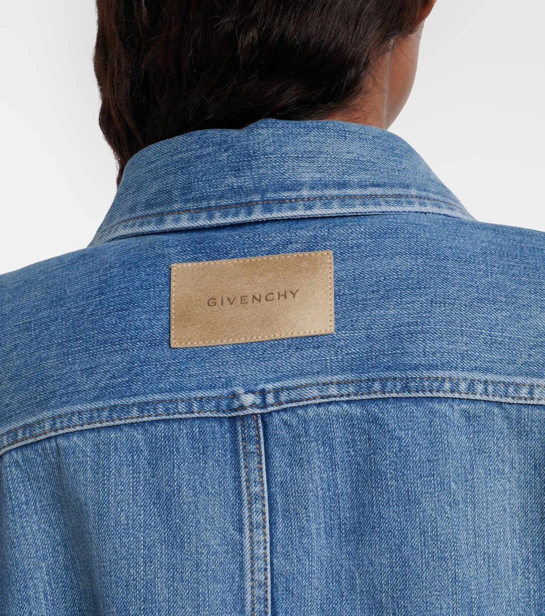 Givenchy - Oversized polo denim minidress