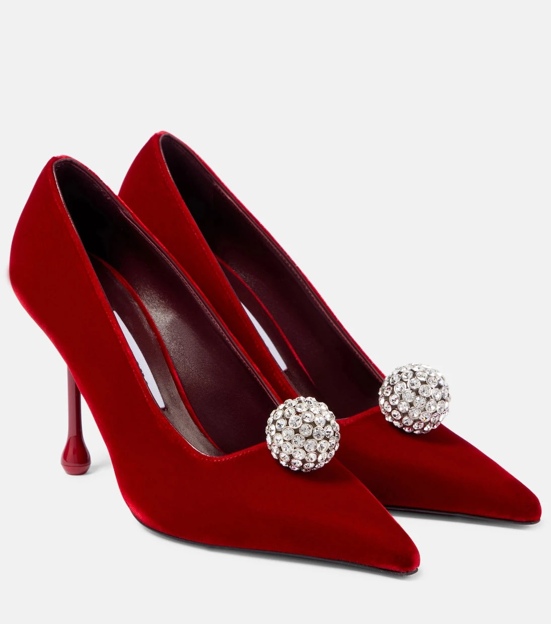 Jimmy Choo - Orb 95 embellished velvet sandals