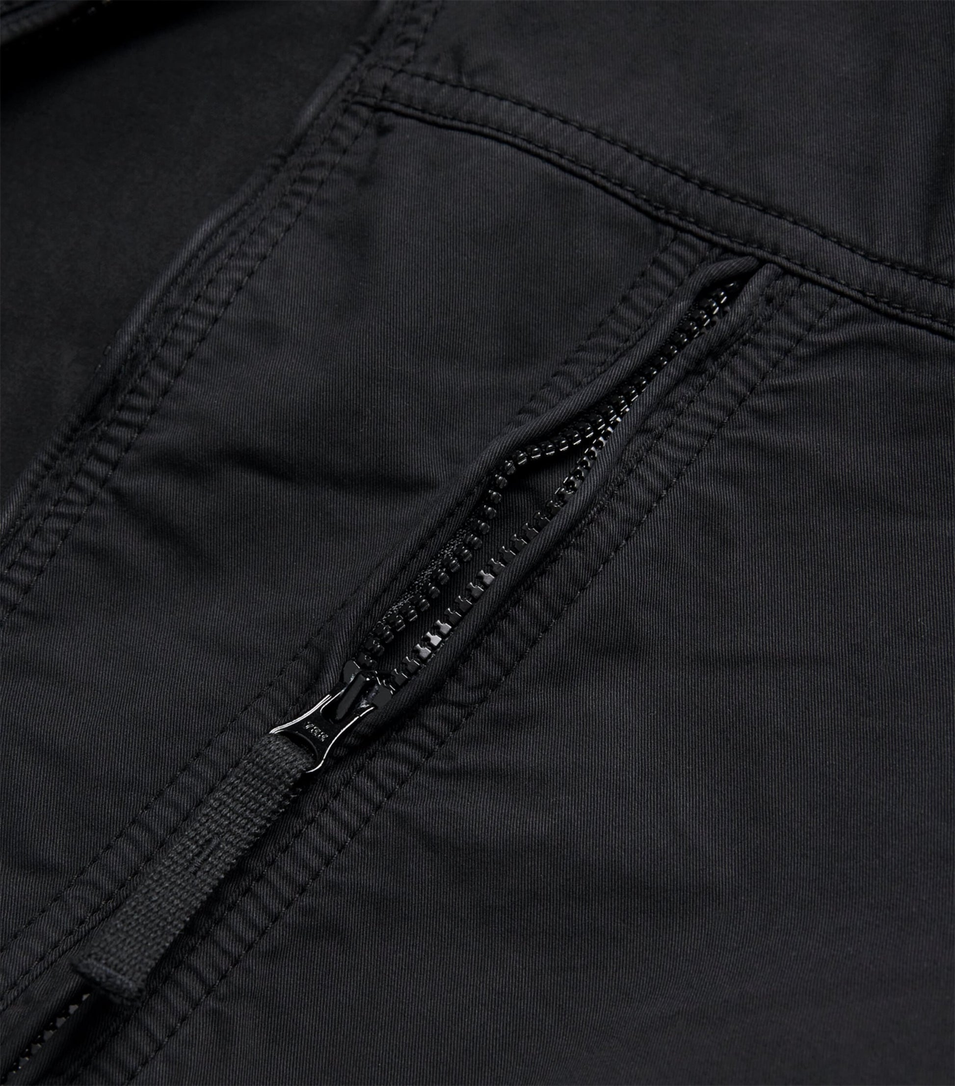 Stone Island Black Stretch-Supima Cotton Twill Overshirt