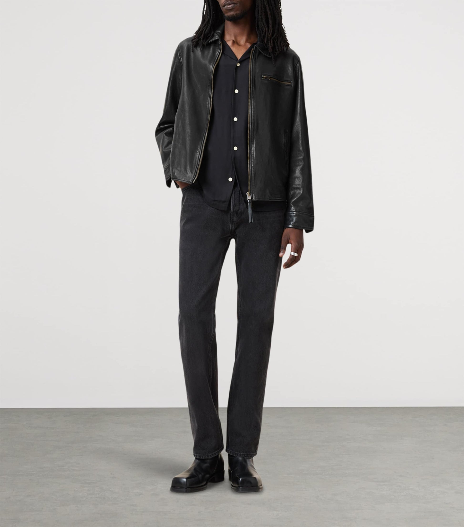 Black Leather Miller Jacket