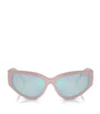 Tiffany & Co. Pink Acetate Heart-Detail Sunglasses