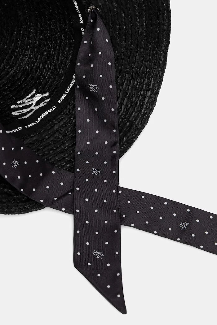 Karl Lagerfeld сламена шапка дамска K/AUTOGRAPH