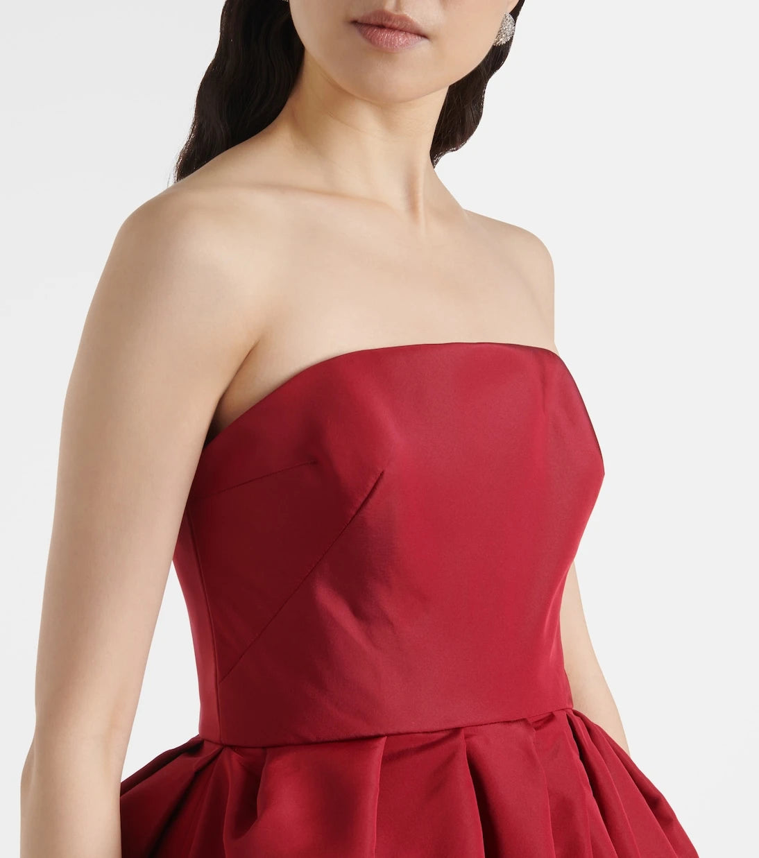 Carolina Herrera - Strapless belted silk cocktail dress