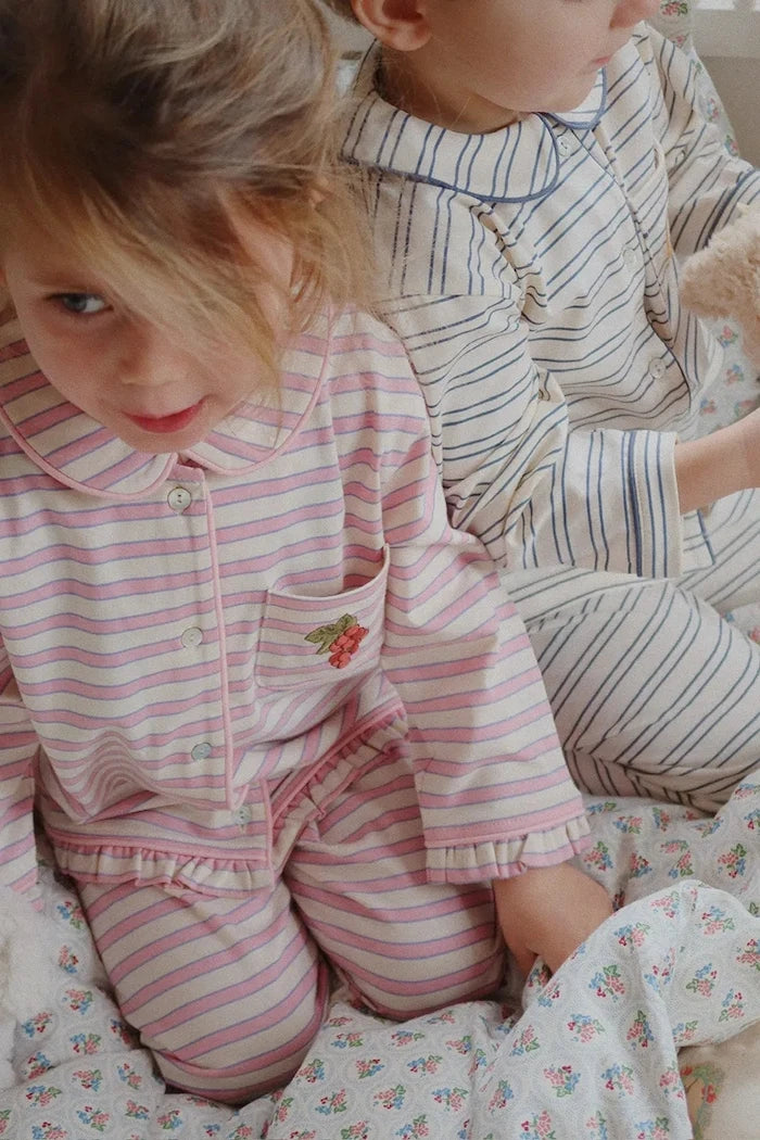 Konges Sløjd PIO FRILL SET GOTS Çocuk Pamuk Pijama Takımı