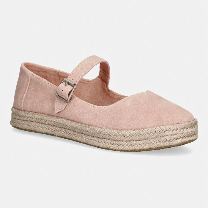 Toms kadın süet Mary Jane espadril CAROLINA MARY JANE