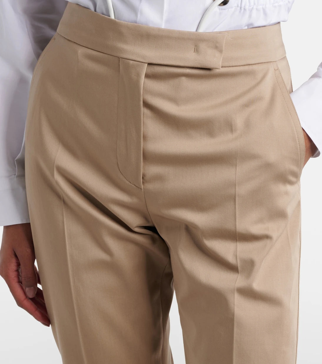 Max Mara - Cotton-blend cropped slim pants
