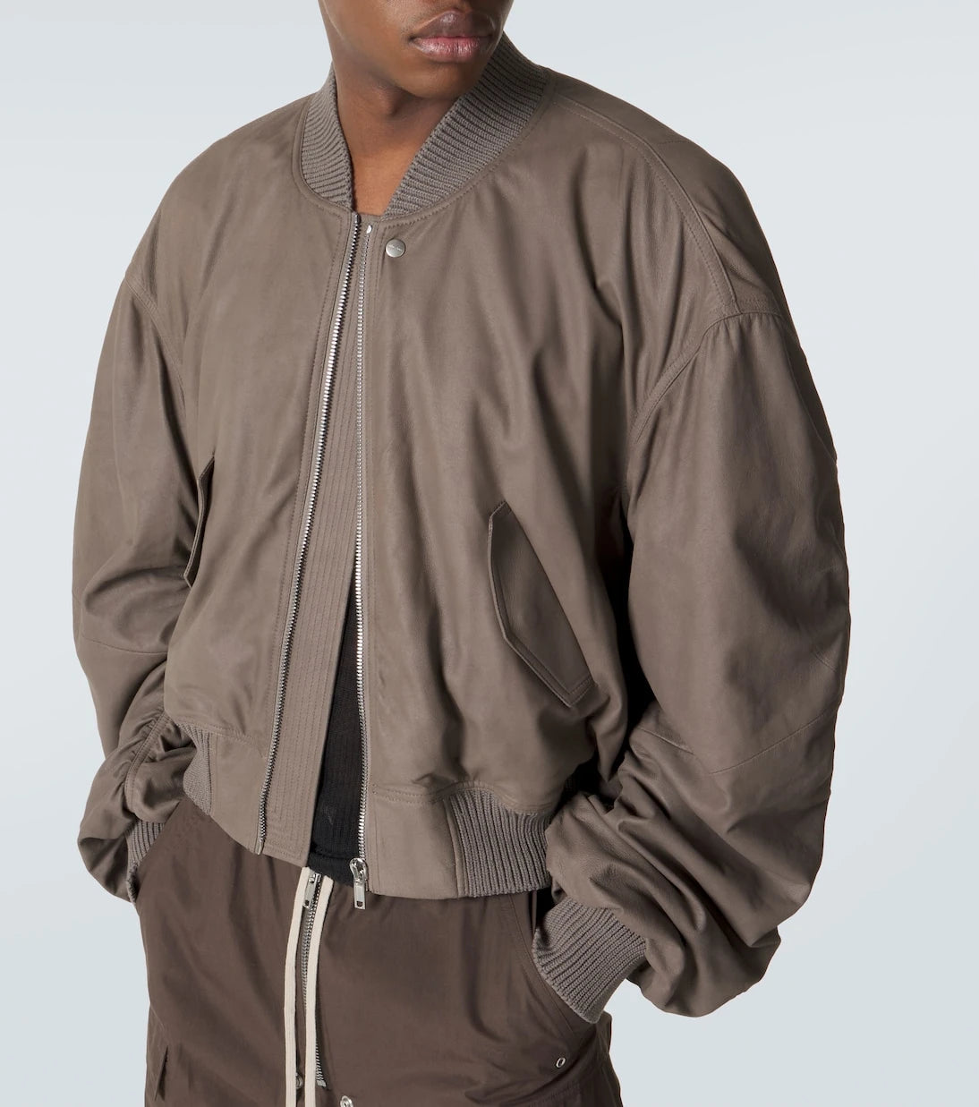 Rick Owens - Secchia Flight leather bomber jacket