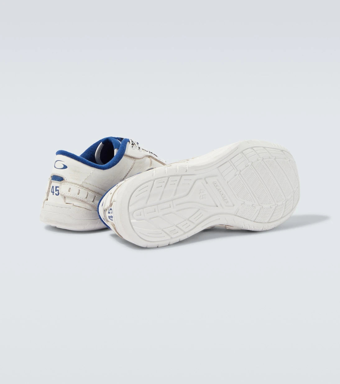 Balenciaga - Hamptons distressed leather sneakers