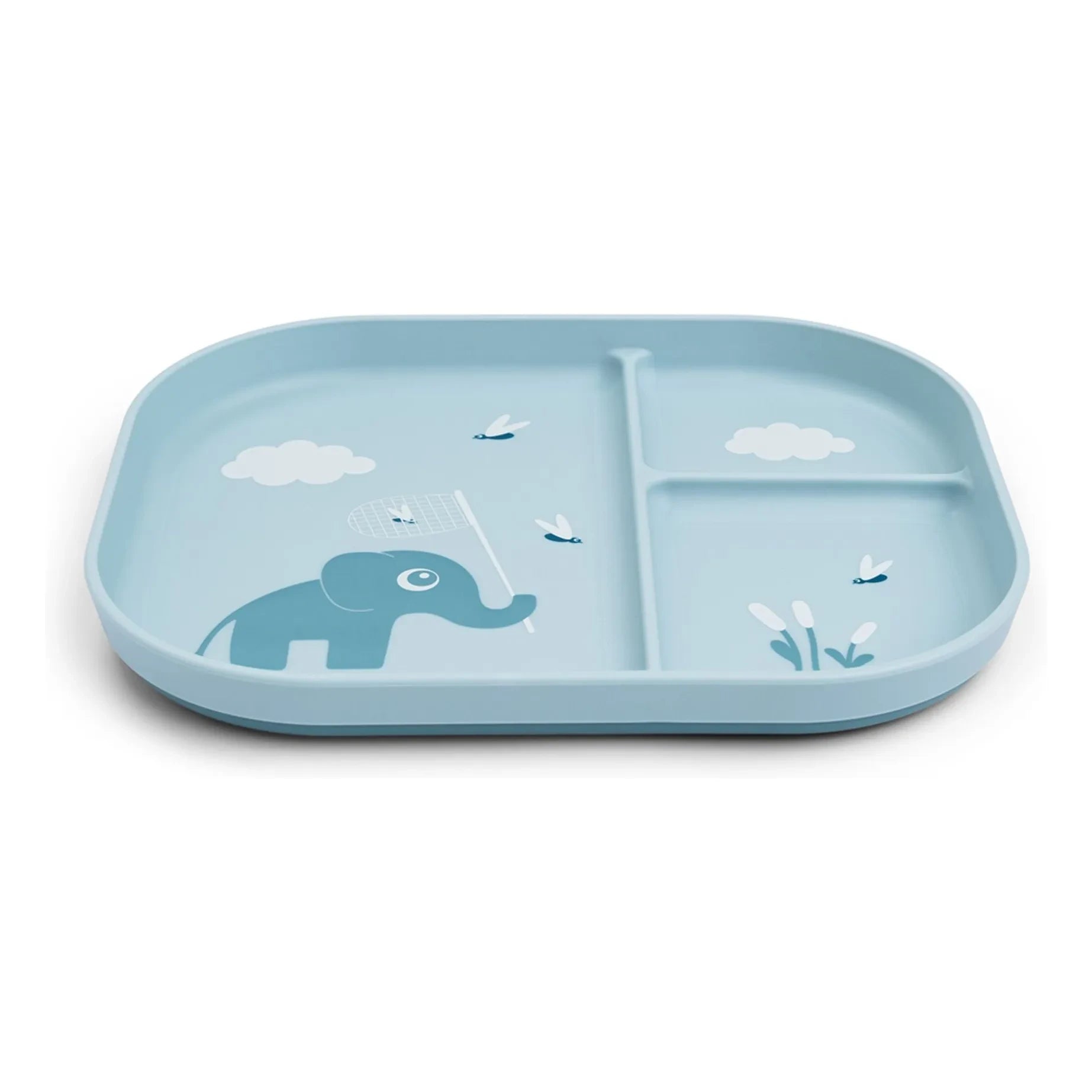 Done by deer - Elphee compartmentalized plate | Light blue
