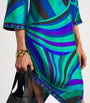 PUCCI Multi Silk Iride Print Midi Dress