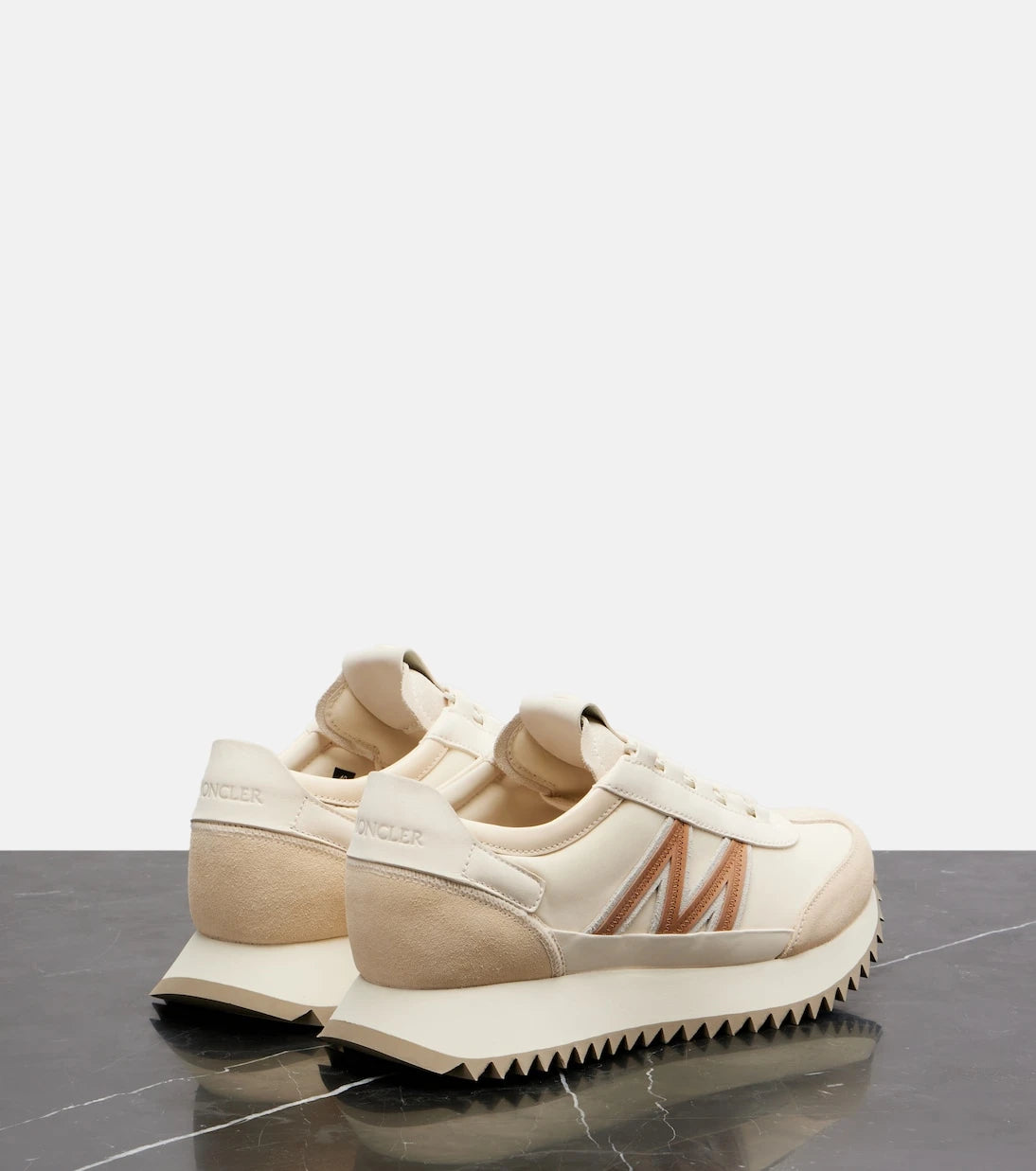 Moncler - Pacey2 suede-trimmed sneakers