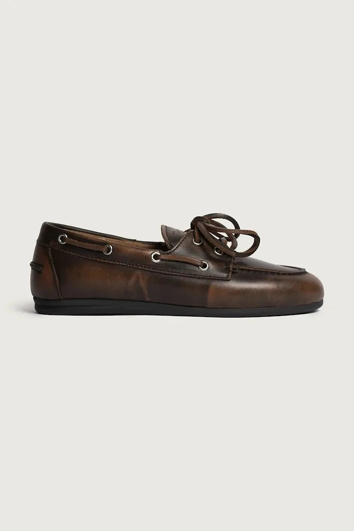 Posa süet kadın mokasen Boat Loafer