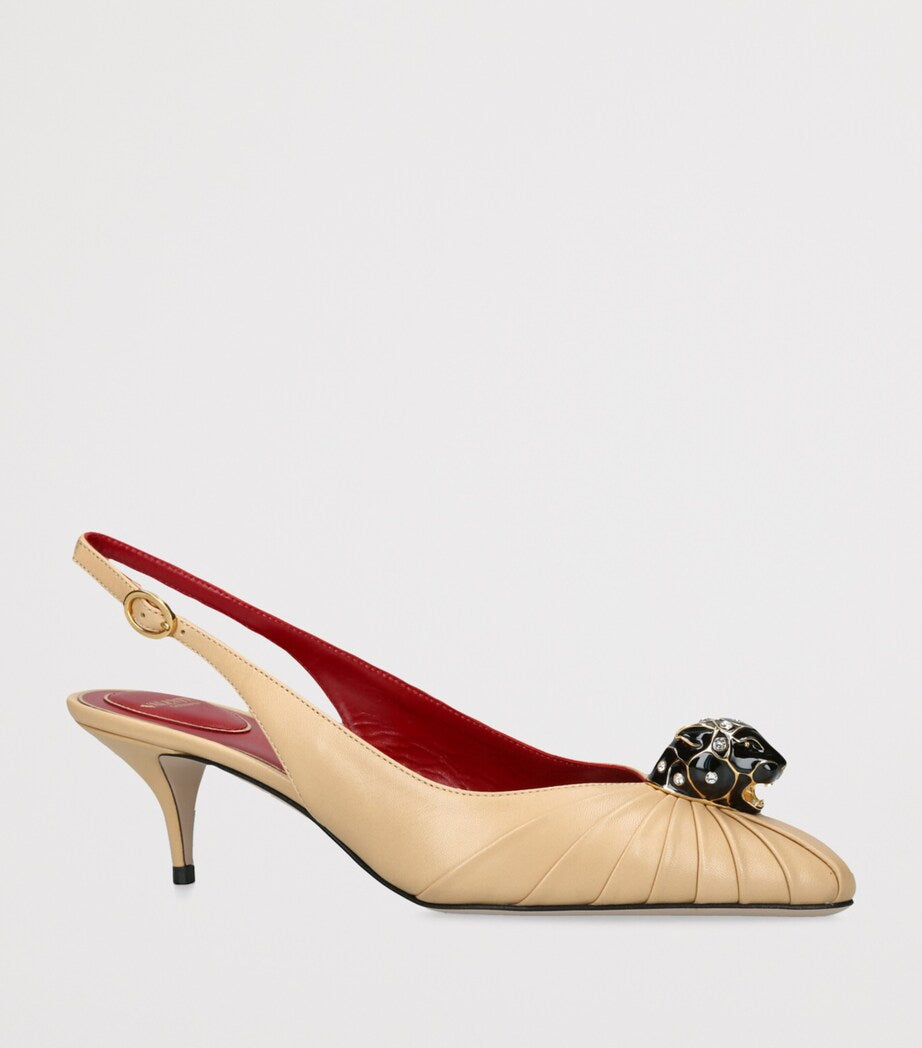 Valentino Garavani Multi Leather Panthea Slingback Pumps 55