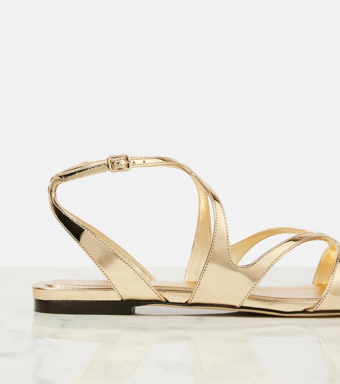 Jimmy Choo - Ayla metallic leather sandals