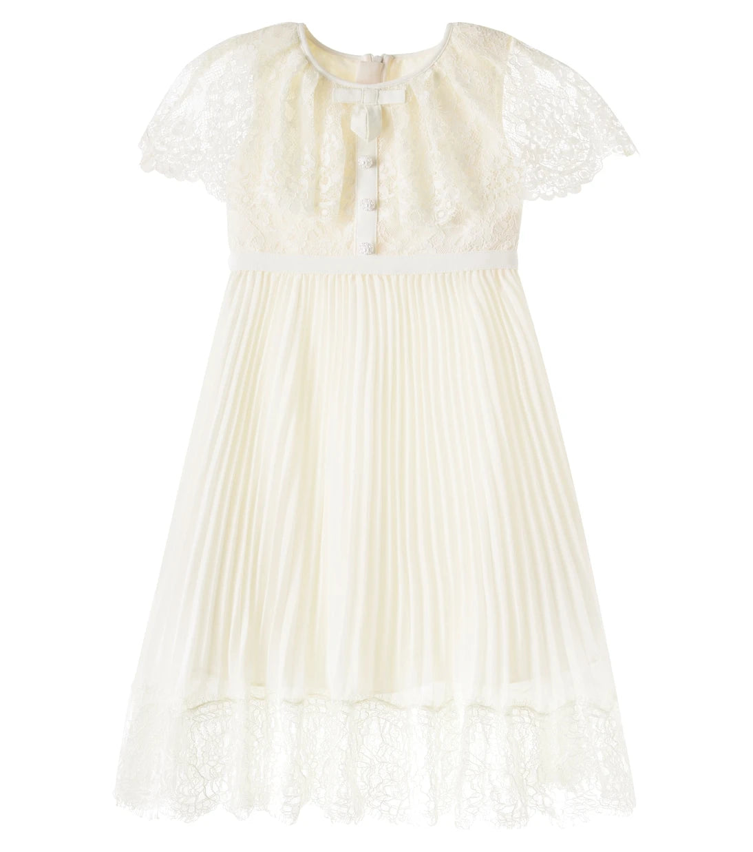Self-Portrait Kids - Caped chiffon and lace dress