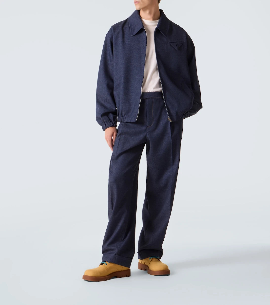 Bottega Veneta - حذاء هادوك جلد برباط للكاحل