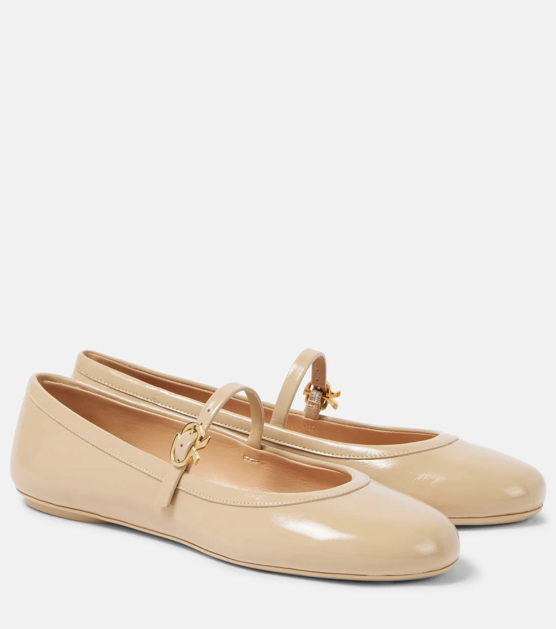 Gianvito Rossi - Carla patent leather Mary Jane flats