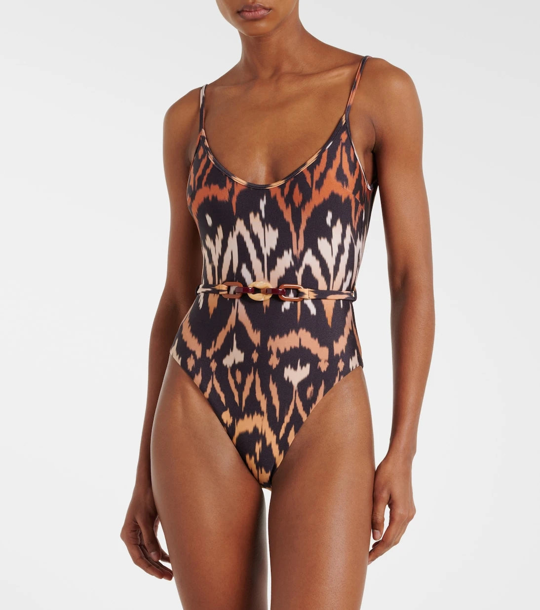 Zimmermann - Aster Scoop printed swimsuit