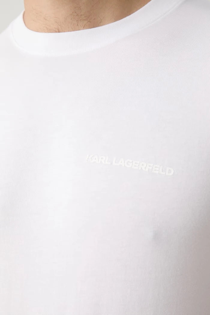 Karl Lagerfeld erkek basic pamuklu elastanlı tişört 2'li