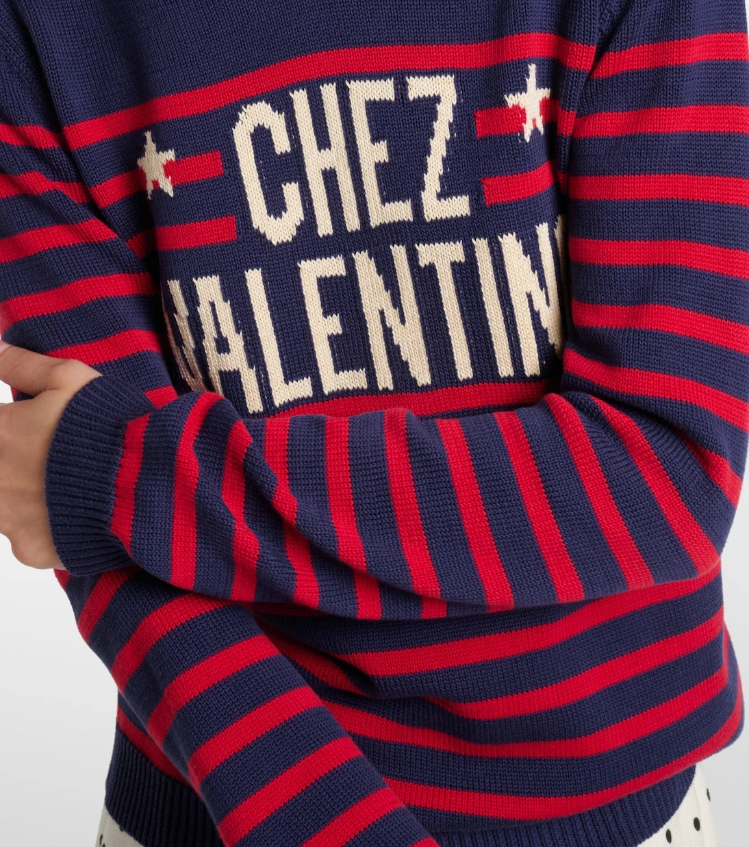 Valentino - Chez Valentino striped cotton sweater