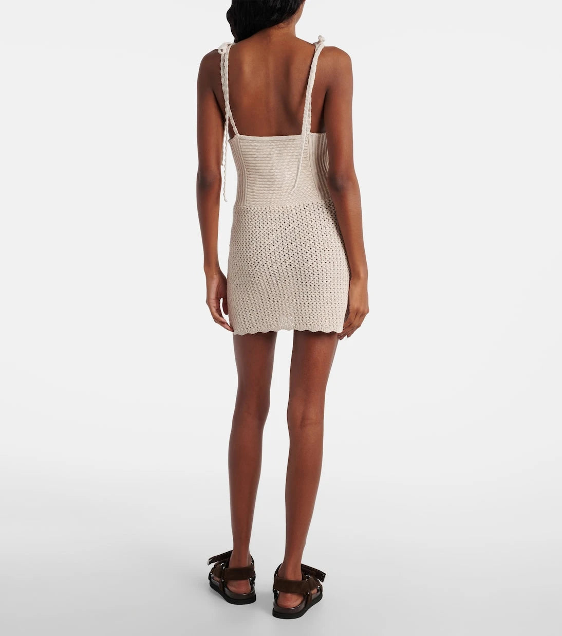 The Attico - Knitted cotton minidress