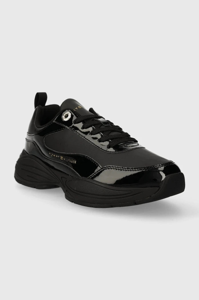 Tommy Hilfiger WOMENS CHUNKY RUNNER PATENT