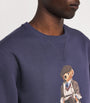 Blue Cotton-Blend Heritage Polo Bear Sweatshirt