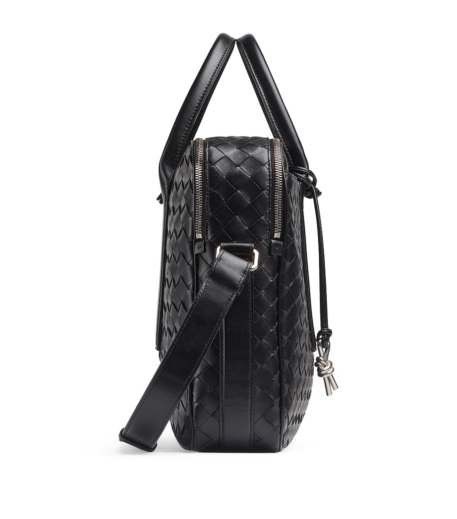Bottega Veneta Leather Intrecciato Briefcase