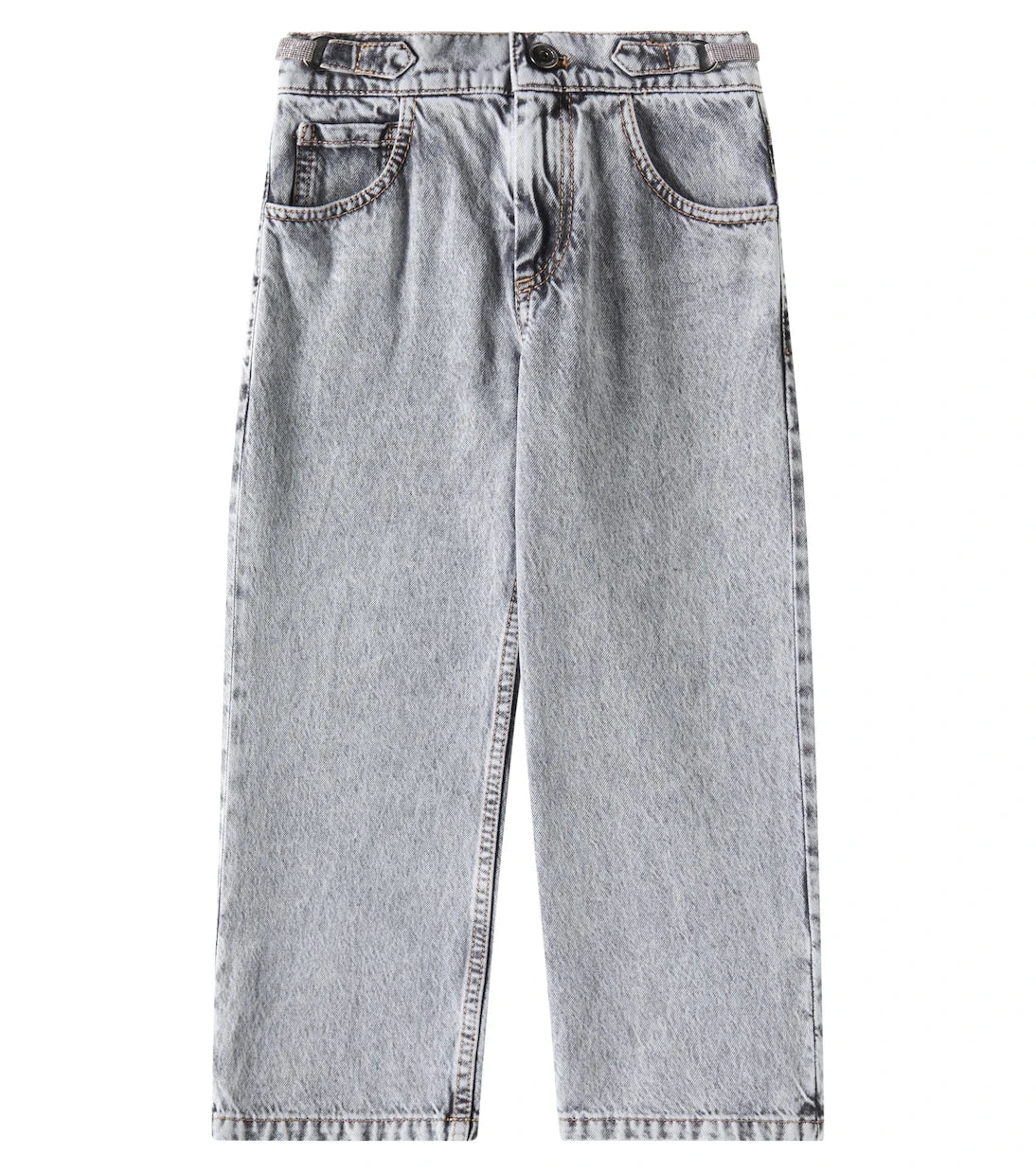 Brunello Cucinelli Kids - جينز مستقيم بتفاصيل مونيللي