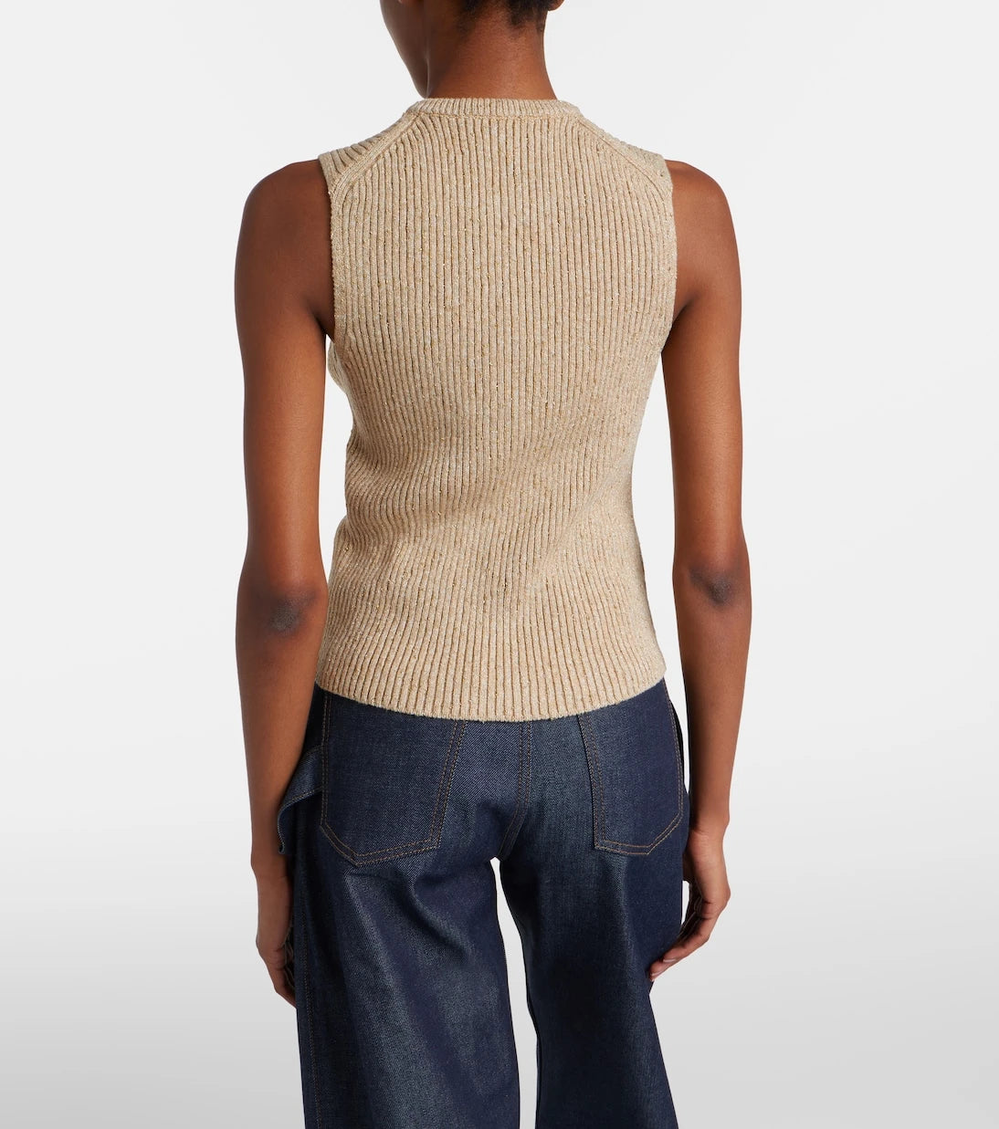 JW Anderson - Ribbed-knit cotton-blend tank top