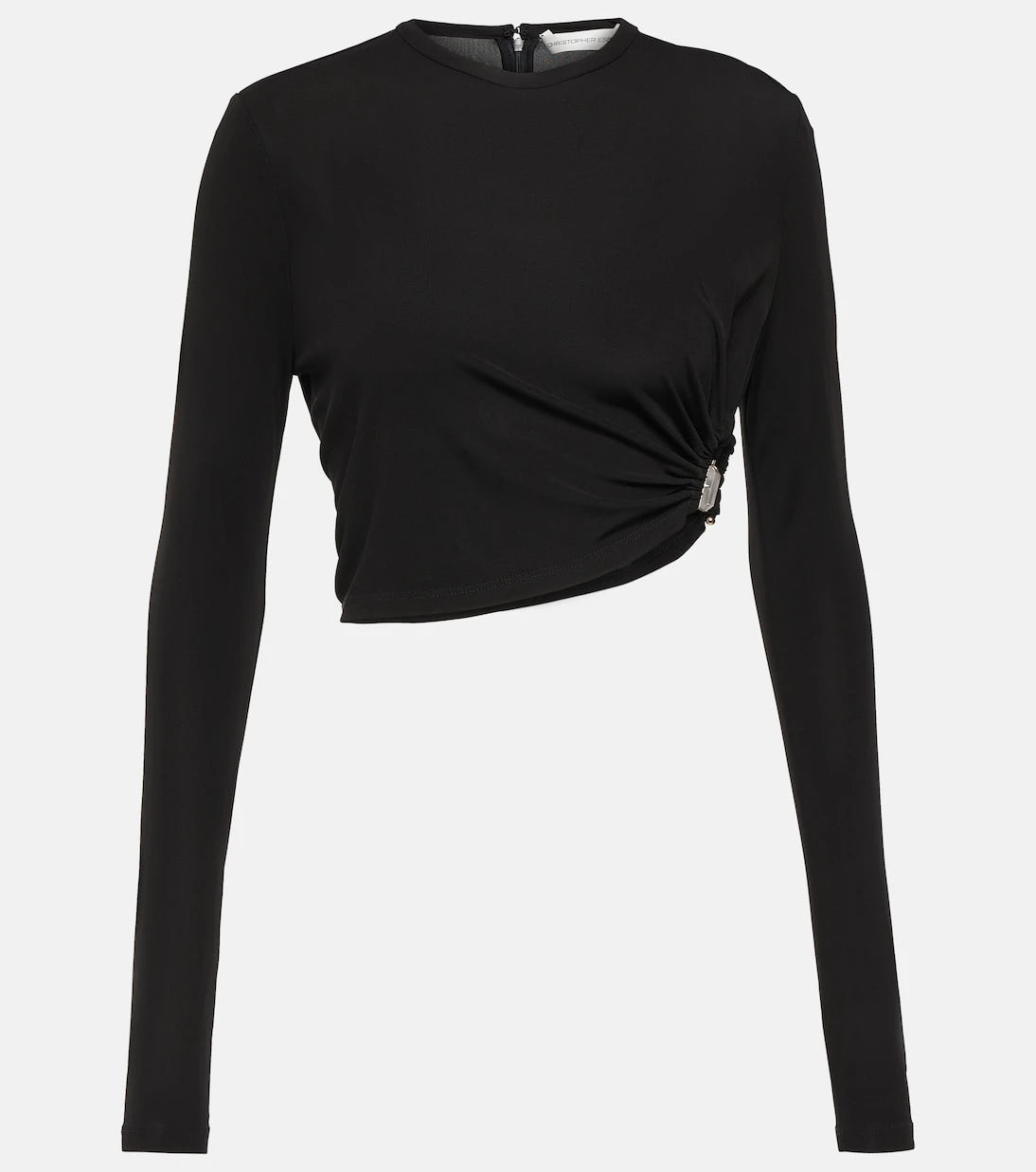 Christopher Esber - Embellished cutout jersey top