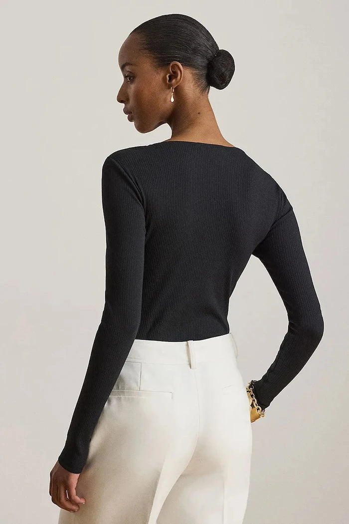 Lauren Ralph Lauren uzun kollu pamuklu kadın bluz