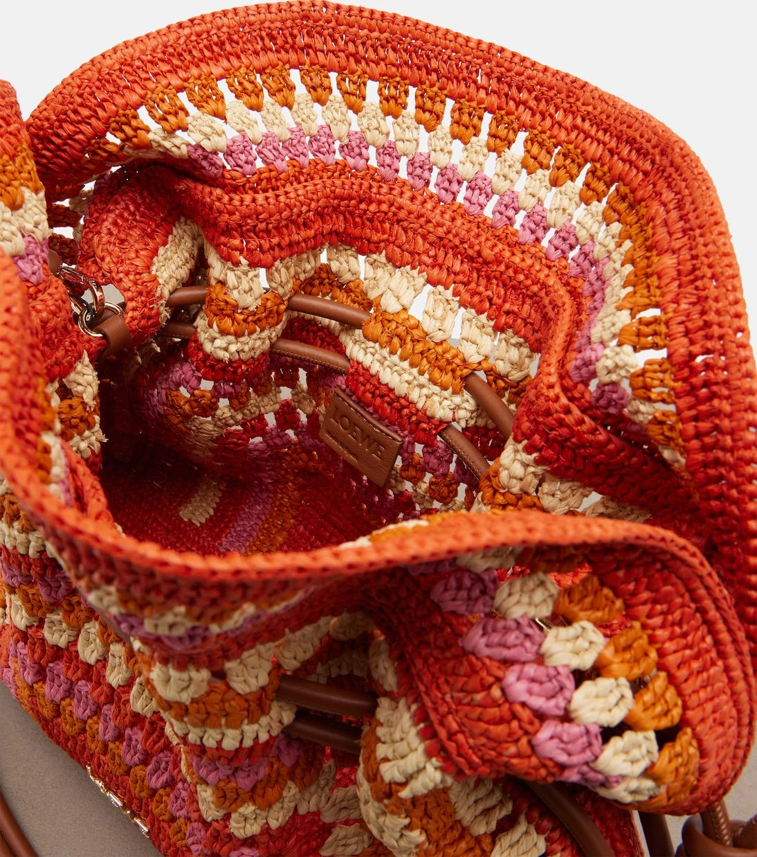Loewe - Paula's Ibiza Flamenco Medium raffia clutch