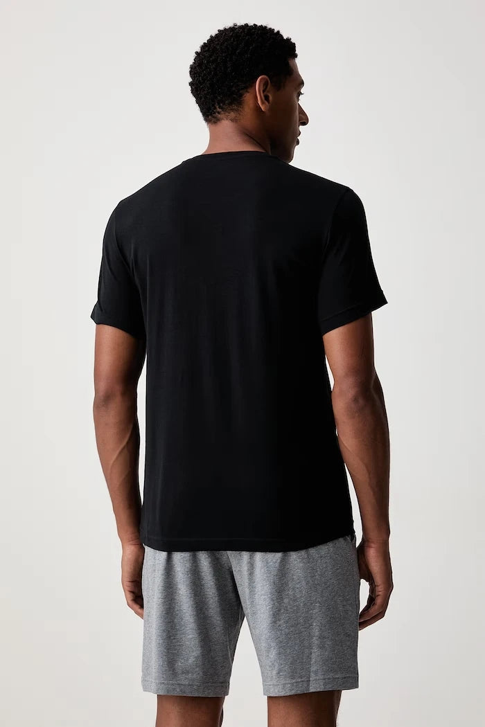 Emporio Armani Underwear iki parçalı erkek pamuklu elastan pijama