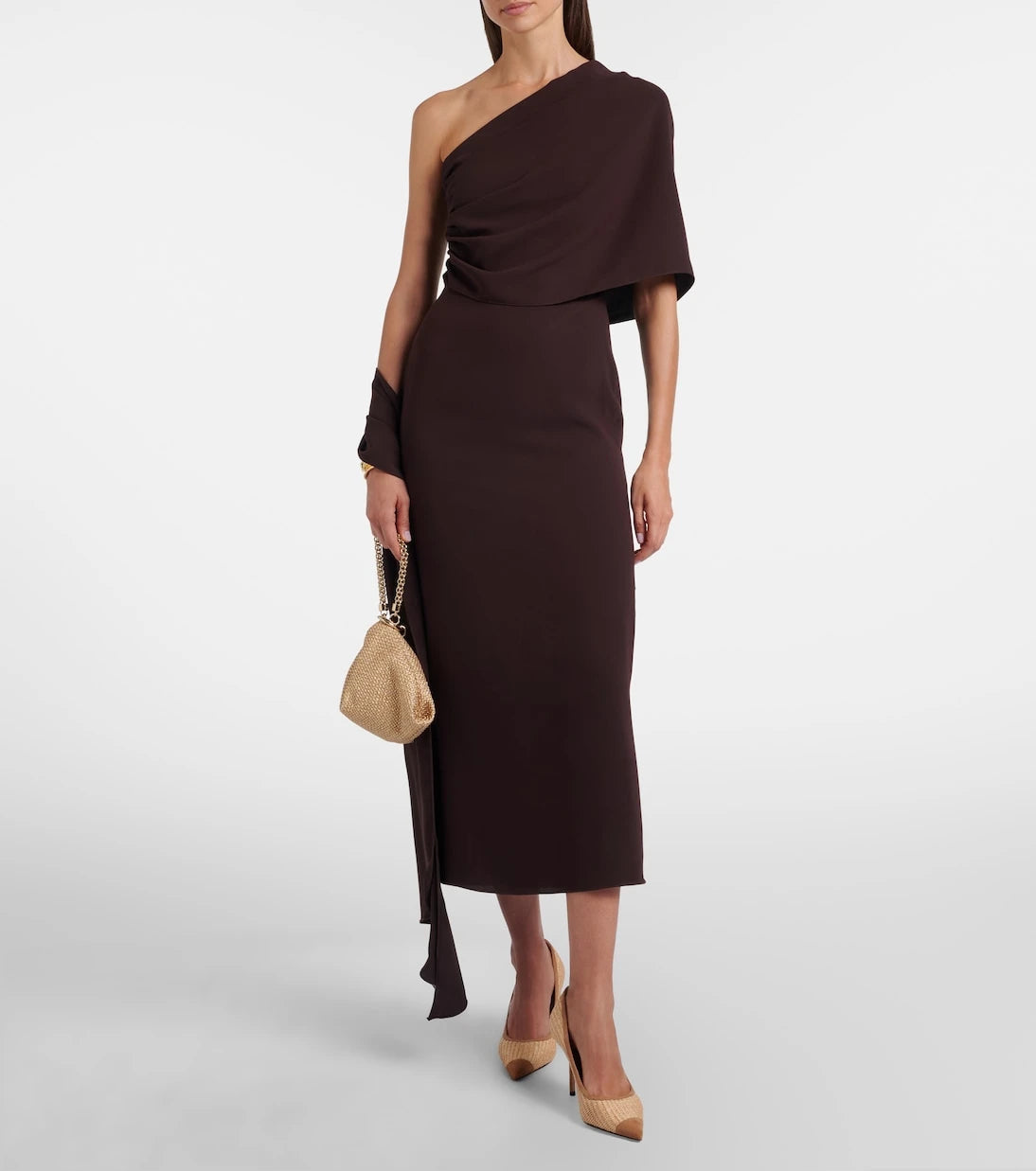 Jimmy Choo - Love suede-trimmed raffia pumps