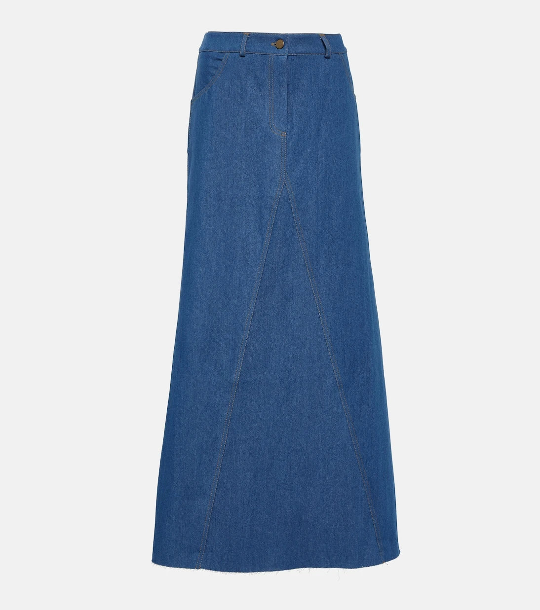 Aya Muse - Pilla low-rise denim maxi skirt