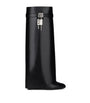 Givenchy Black Leather Shark Lock Knee-High Boots 90