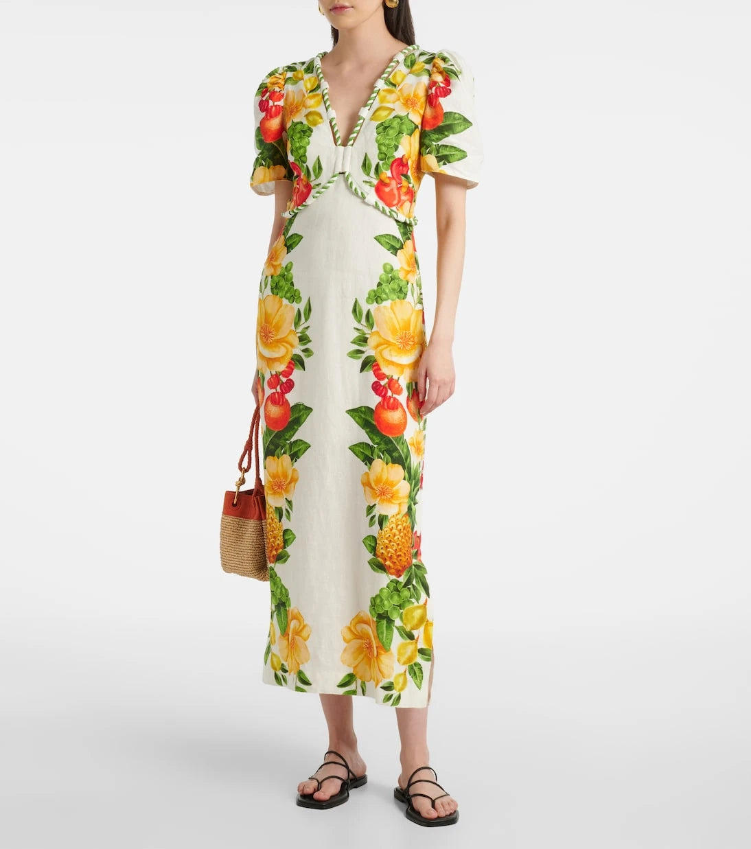 Farm Rio - Floral linen maxi dress